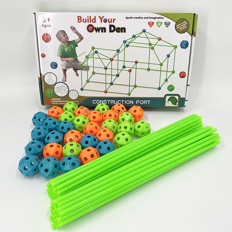 Unisex Kinder DIY Perlenzelt Spielhaus Burg Perlenpuzzle Festung Bausatz_voghion.com