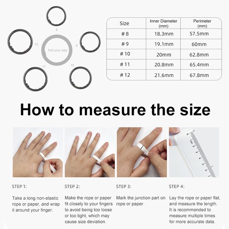 EIGIIS Nuovo R06 Smart Ring Uomo Donna Cardiofrequenzimetro e Monitor dell'ossigeno nel sangue IP68 e 5ATM Impermeabile, Modalità multi-sport per_voghion.com