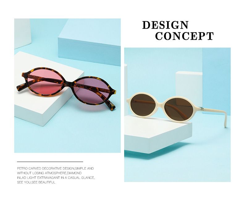 Jett 9432 Zhang Yuanying same style Oval small frame sunglasses retro Korean plain anti-blue light glasses can match myopia_voghion.com