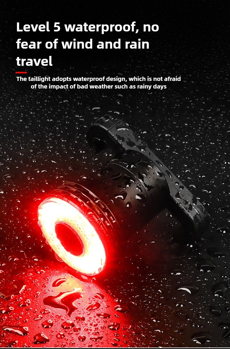 Luci posteriori per bicicletta, bici da strada di montagna, luci di avvertimento ad alta luminosità, luci con sensore di frenata intelligente, ciclismo all'aperto_voghion.com