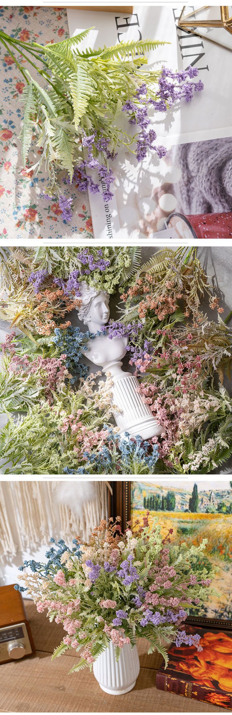 Fiori artificiali nuvola verde erba pianta decorazione della casa fiori finti di nozze_voghion.com