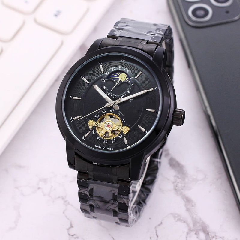 Mechanische Stahl Herrenmode Uhr Kleine Zahlung_voghion.com