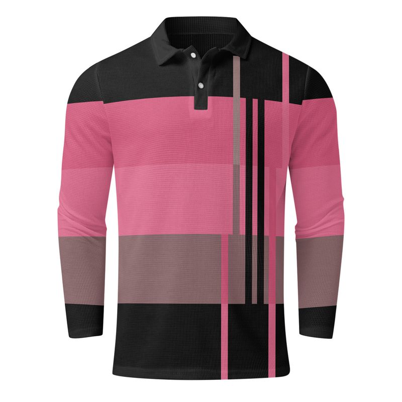 Unschlagbare Qualität Ins2024 Spring Button Langarm Herren Sport Poloshirt_voghion.com