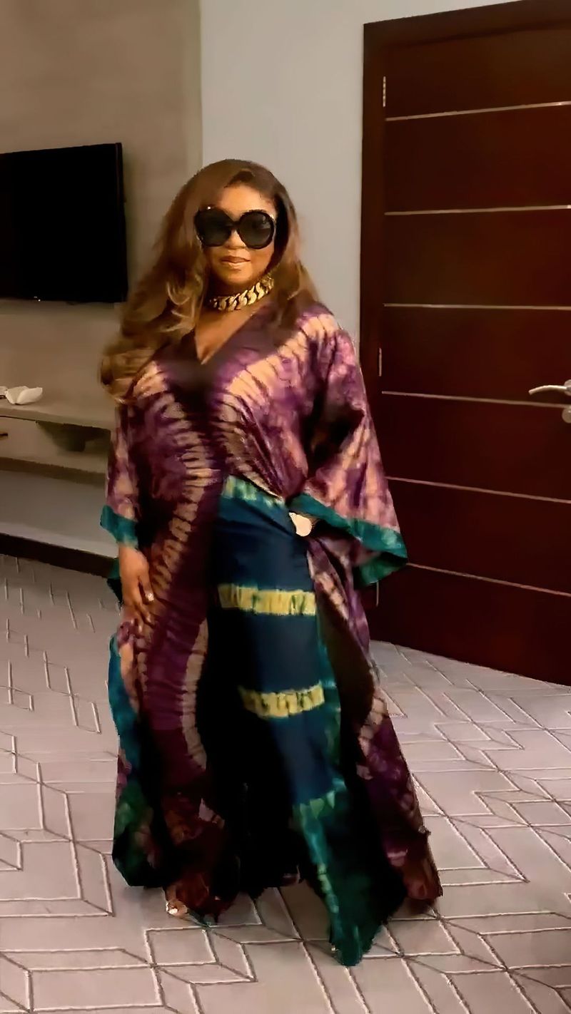 Women's Clothing Digital Printing Simulation Silk Satin Loose Trousers Robe Two Piece Suit_voghion.com