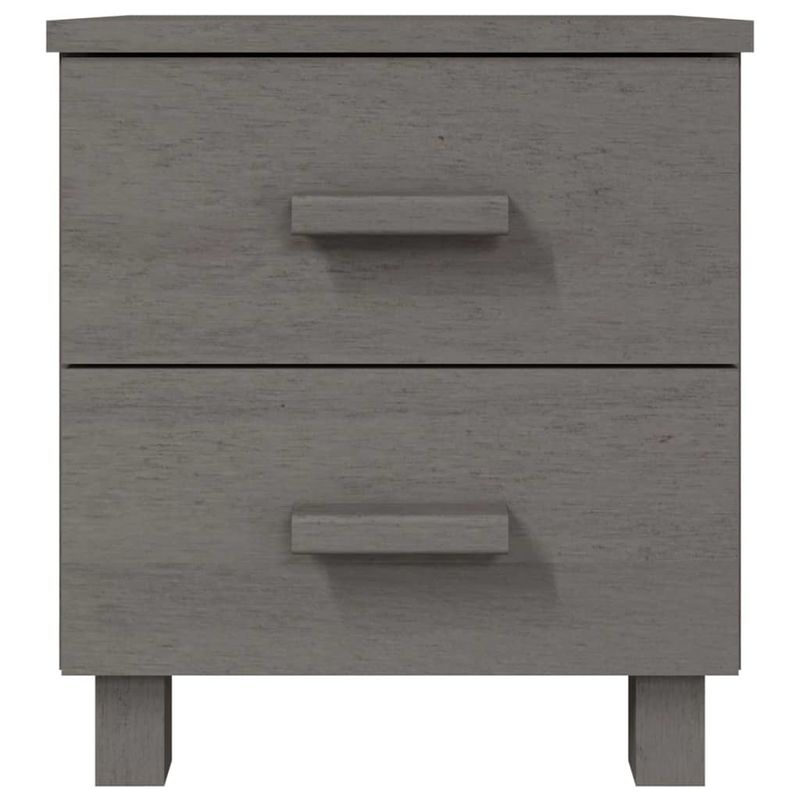 Bedside Cabinet HAMAR Light Gray 15.7"x13.8"x17.5" Solid Pinewood_voghion.com