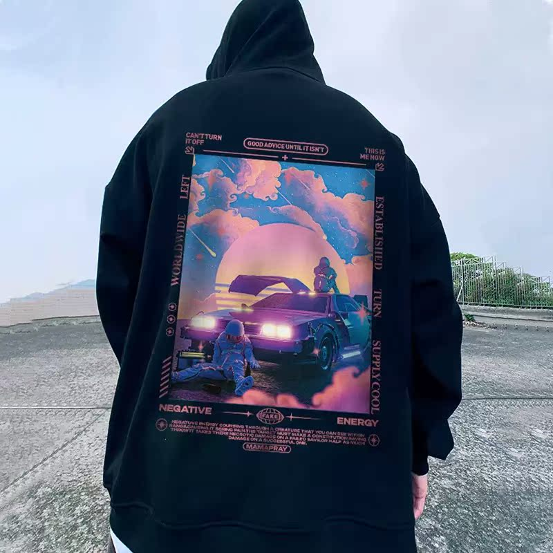Trendy thin sweater loose zipper hood China-Chic fat plus size men's cardigan coat in spring and autumn_voghion.com