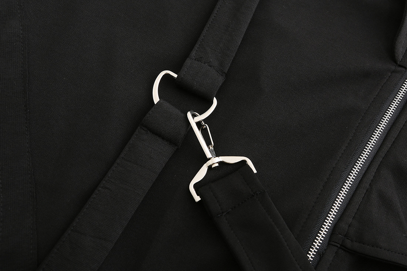 Abbigliamento da uomo Trench di media lunghezza Cappotto con cappuccio e cerniera irregolare da uomo_voghion.com