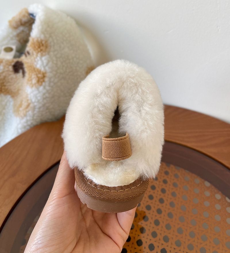 {Talla 15-30} Zapatos de bebé con forro polar, nuevos zapatos de algodón para invierno, pantuflas de algodón cálidas para niñas, zapatos de suela suave para bebés_voghion.com