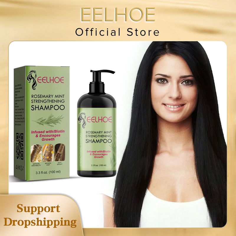 EELHOE Rosmarin-Glättungsshampoo, repariert beschädigtes, trockenes, lockiges, flauschiges Haar, nährendes, erfrischendes Glättungsshampoo, Haarpflege_voghion.com