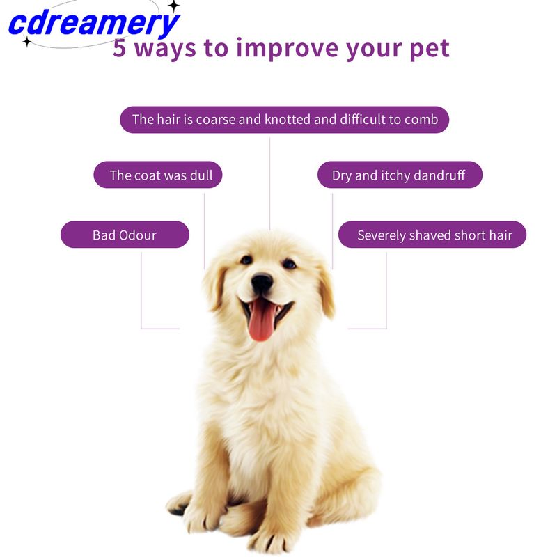 Cross-Border Pet Shampoo: Solução 2 em 1 para cães e gatos - Pulverizador de banho suave e shampoo de limpeza_voghion.com