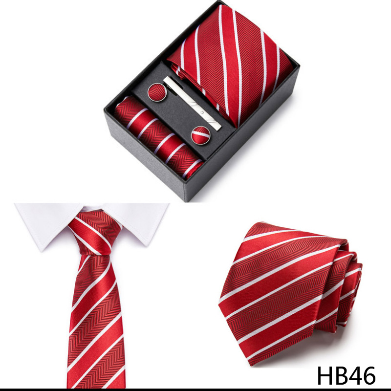 Business-Professioneller Anzug für Herren, blau gestreift, Geschenkbox, Polyester-Seide, 7,5 cm, Geschäftsgeschenk, neuer Stil_voghion.com
