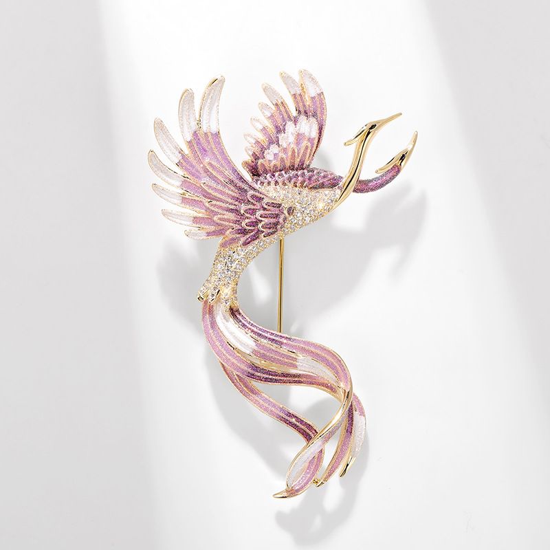 Spilla fenice di alta qualità, spilla smaltata a cambiamento graduale, elegante accessorio per cappotto_voghion.com