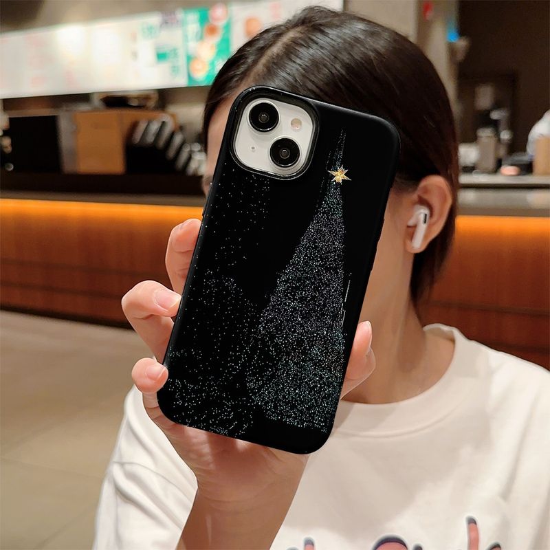 50455555550<=3 Starlight Christmas Tree Compatible With 16 Phone Case 15 Pro Max Film 14 Stand 13 Two-in-One 12_voghion.com