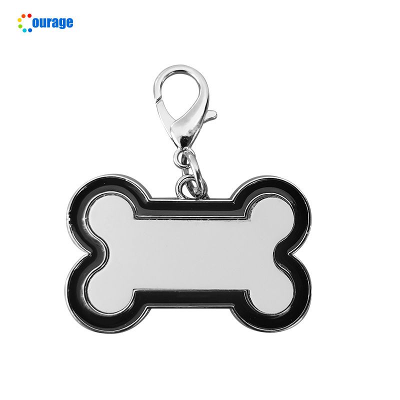 Collar para perros y gatos con transferencia de calor, hecho a mano, con etiqueta de identificación antipérdida impresa para perros pequeños y medianos._voghion.com