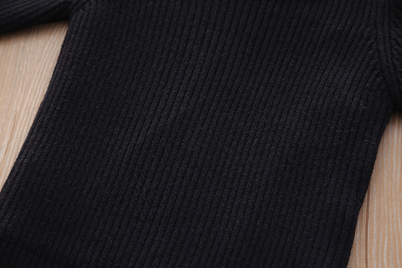 Suéter para niña, falda de camisa con parte inferior de punto de encaje de Color sólido, estilo occidental, invierno, 2021_voghion.com