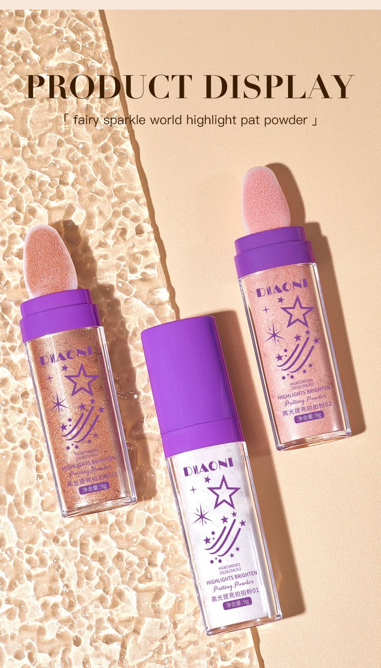 Bronzer & Highlighter Makeup Fairy Highlight Repair Pat Powder Dreidimensionales loses Puder Aufhellendes Make-up-Puder Rouge-Puder_voghion.com