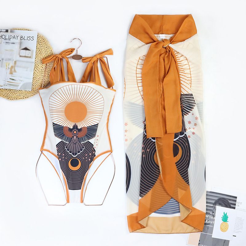 Jupe de plage en mousseline de soie pour femmes, une pièce, couvrant le ventre, amincissante, dos nu, style maillot de bain_voghion.com
