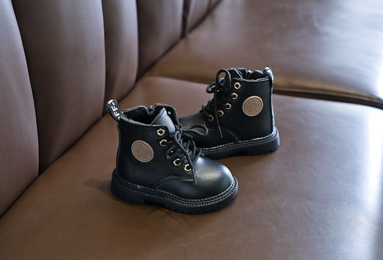 Stivali invernali da bambina Martin 2024, stile britannico, corti con scarpe di cotone spesso e morbido, stivali per bambini_voghion.com
