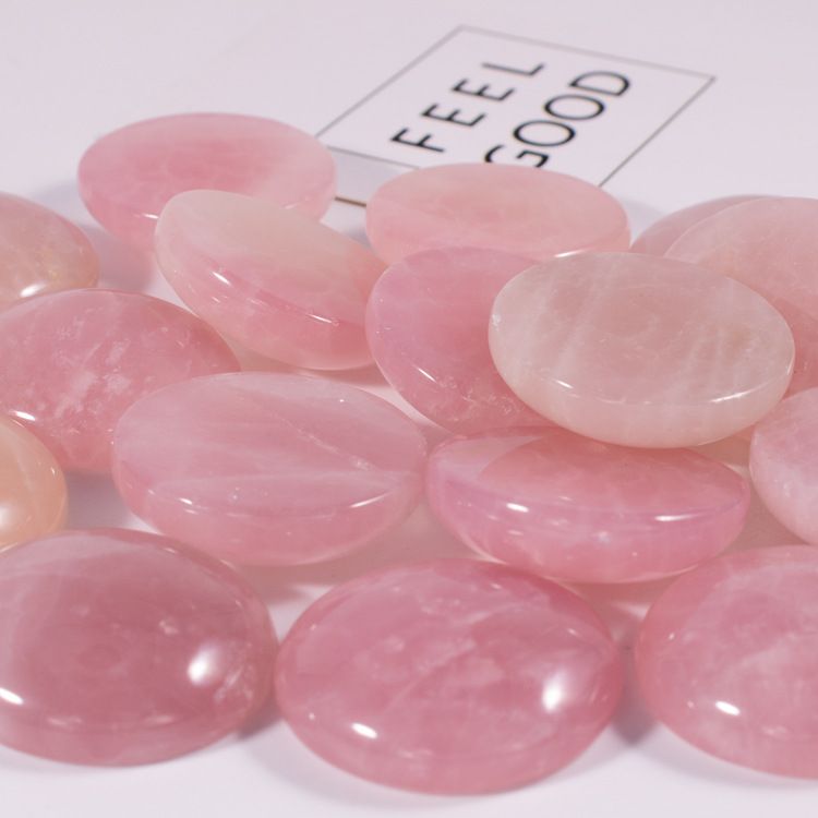 Natürliche Kreide Stein Runde Ring Oberfläche 25mm flach eingelegt Patch DIY Zubehör Gesichtsmassagegerät Zubehör_voghion.com