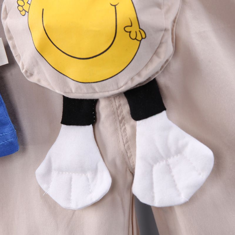 Conjunto de dos piezas de pantalones con banda trasera coreana para bebé de un año de edad, de manga corta y cara sonriente, para verano de 2024_voghion.com