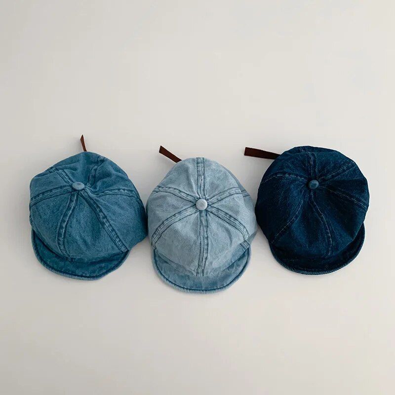 Gorras de béisbol vaqueras para bebé, estilo coreano, de ala suave, con visera, estilo vintage, para verano, para niños pequeños, con protector solar_voghion.com
