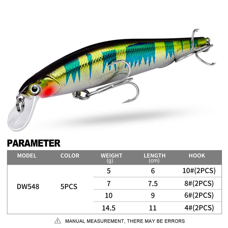 Attrezzatura da pesca con esca dura in plastica bionica, minnow ad affondamento lento e lancio ultra lungo_voghion.com