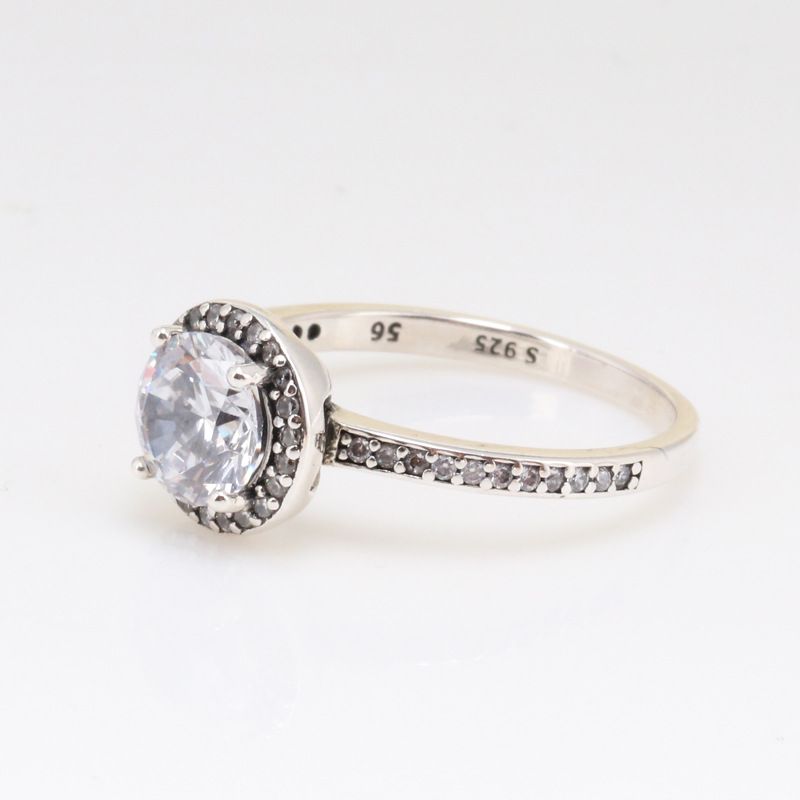 Inel elegant clasic din argint placat cu cupru alb, inel creativ cu cristale, inel cu ou de porumbel_voghion.com