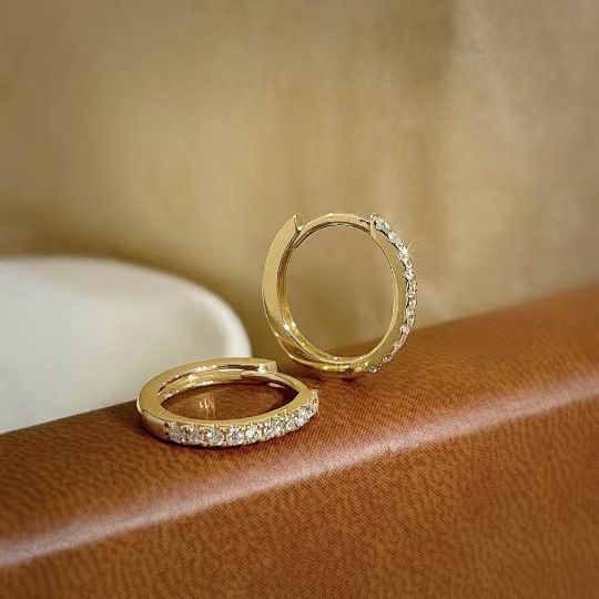orecchini in zircone di nicchia in argento leggermente intarsiati con fibbie per orecchini di lusso leggere, temperamento versatile, orecchini avanzati, orecchini semplici e dal vento freddo_voghion.com