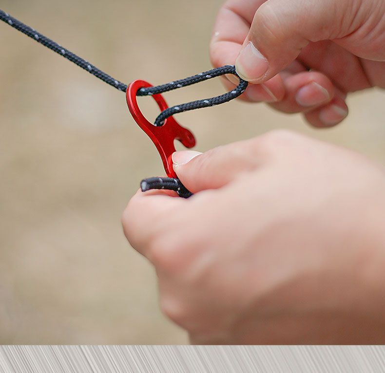 Lona de aleación de aluminio para tienda de campaña al aire libre, cuerda de paracaídas resistente al viento, ajuste elástico, hebilla fija antideslizante_voghion.com
