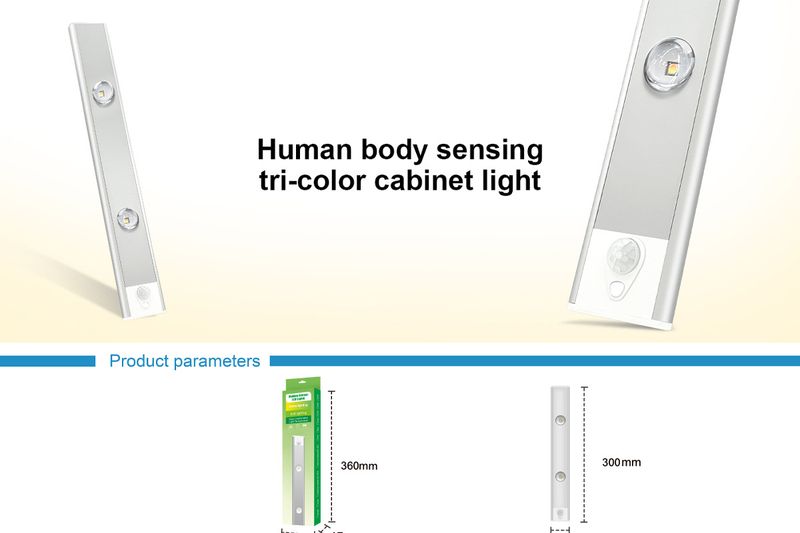 Luce per armadietto a tre colori con effetto occhio di gatto, luce a induzione del corpo umano, installazione gratuita, luce per armadietto del vino da veranda, luce d'atmosfera_voghion.com