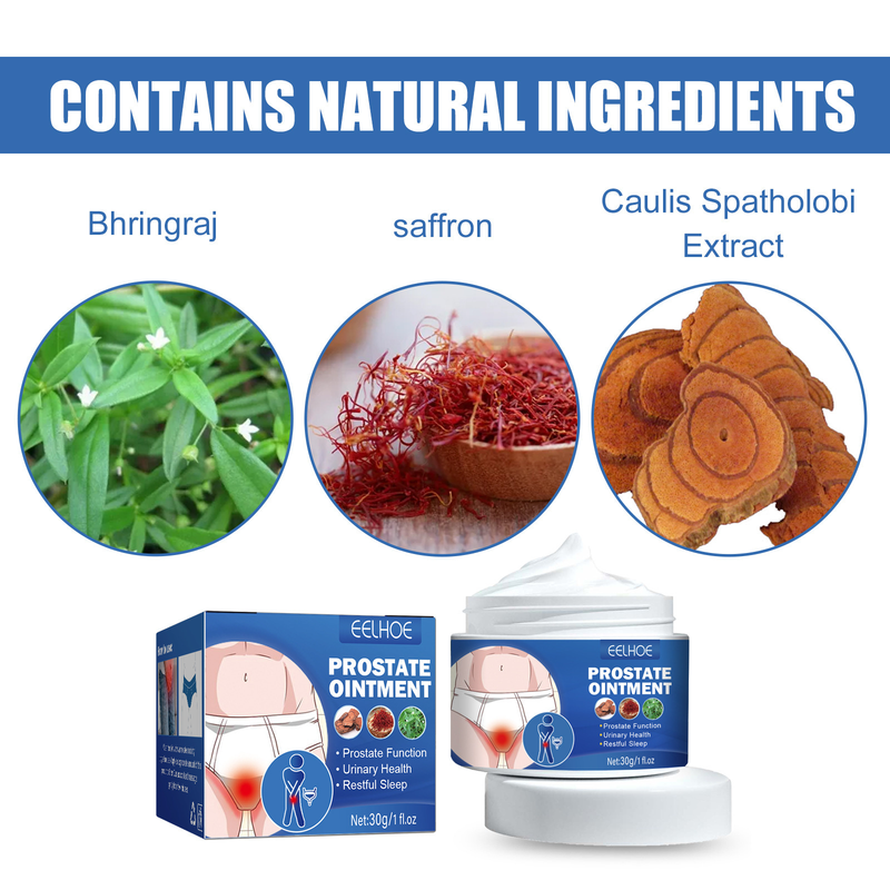 EELHOE Men's Relieve Prostate Discomfort in Strong Kidney Men, Protect Yang, Warm Kidney, and Health Point Cream_voghion.com