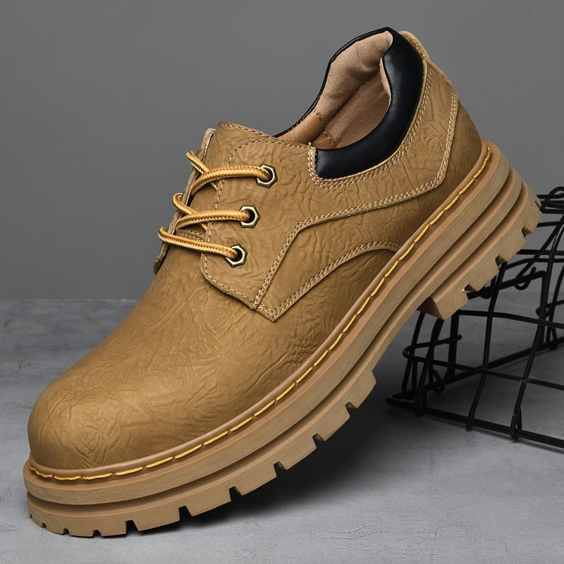 Low-Top-Martin-Stiefel für Herren, neue Outdoor-Freizeitschuhe für Herbst und Winter, Schnürschuhe aus Leder für Herren_voghion.com