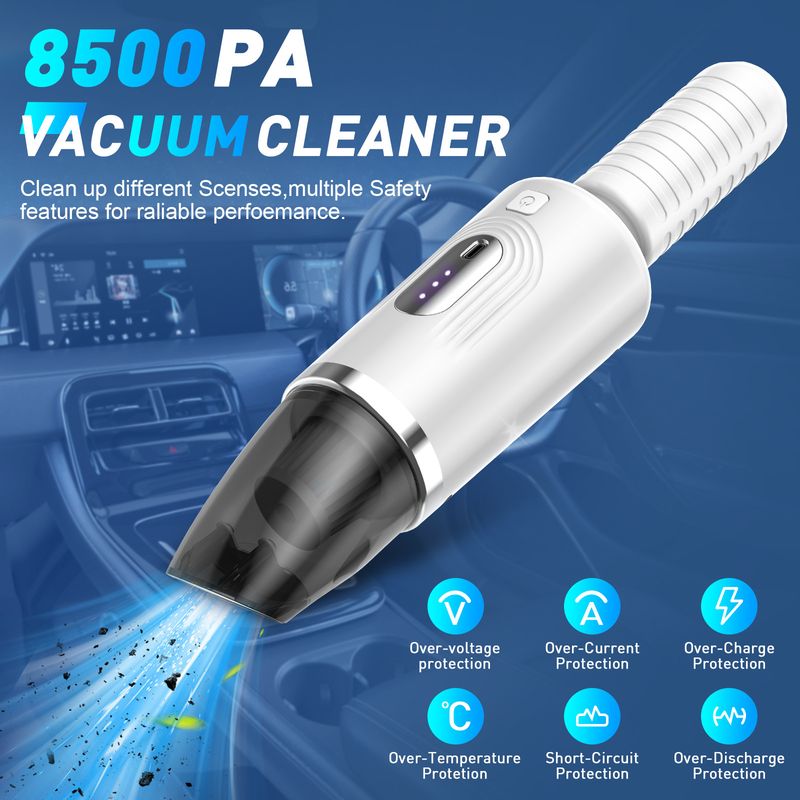 Multi-Functional Car Home Vacuum Cleaner - Wireless Handheld High Power Suction With Brush Heads Portable_voghion.com