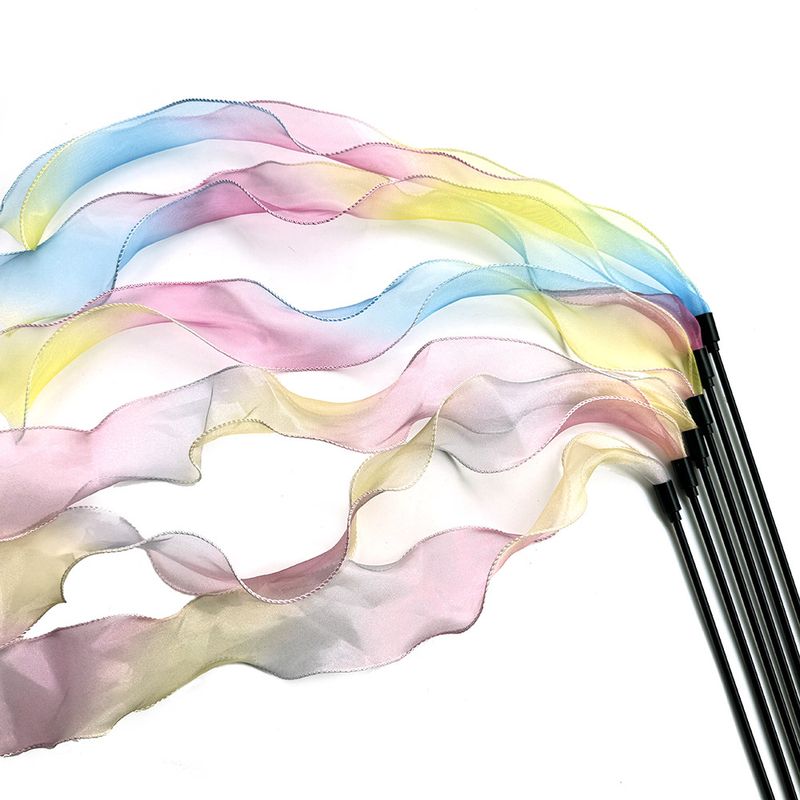 Macaron Color Ribbon Teaser Wand Cat Interactive Boredom Relief Pet Toy_voghion.com