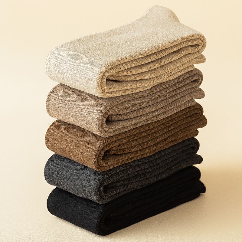 Socks Men's Long Tube Pure Cotton Autumn And Winter Warm Thickened Terry Knee Calf Socks High Tube Socks Medium Tube Stockings Winter_voghion.com