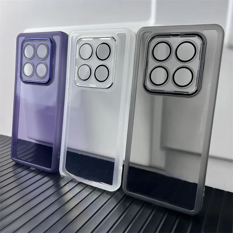 Zachte siliconen transparante lens beschermende achterkant voor Redmi Note 14/13 Plus 4G 5G POCO X7 X6 F7 F6 Pro TPU telefoonhoesje_voghion.com