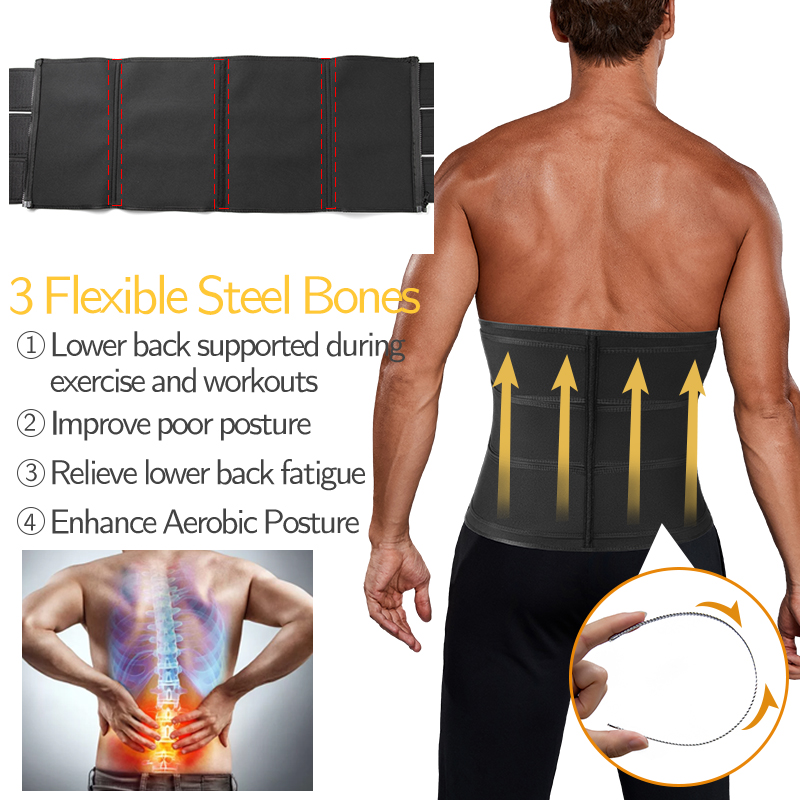 Trainer Ανδρική ζώνη περικοπής μέσης Fiess Προπόνηση Cincher Corsets Slimming Body Shaper Λιποδιαλύτης απώλειας βάρους_voghion.com