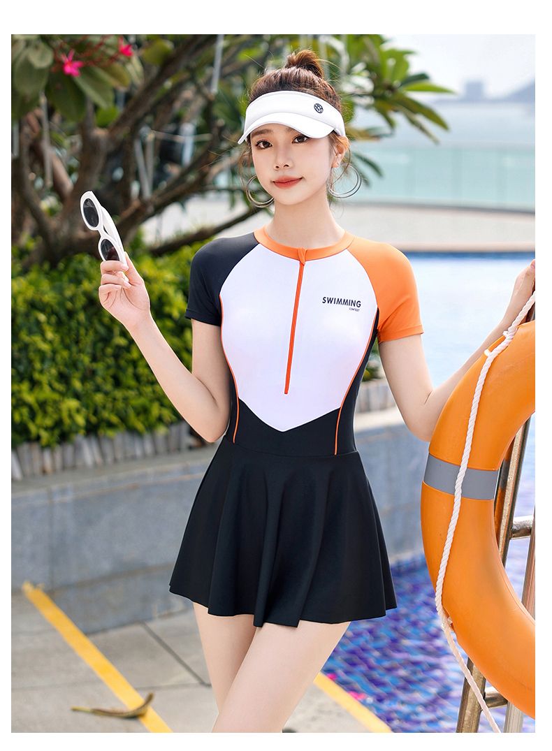 Konservativer High-End-Einteiler-Badeanzug für Damen 2025 Neue Sommer-Profi-Bauchkontrolle Abnehmende Plus-Size-Bademode_voghion.com
