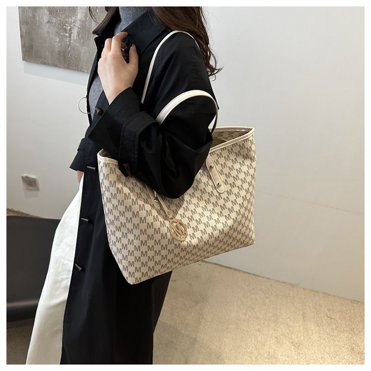 Borsa da ascellare grande da donna Do&thin - Borsa a tracolla alla moda per lavoro e uso quotidiano, morbida pelle PU con doppi spallacci_voghion.com