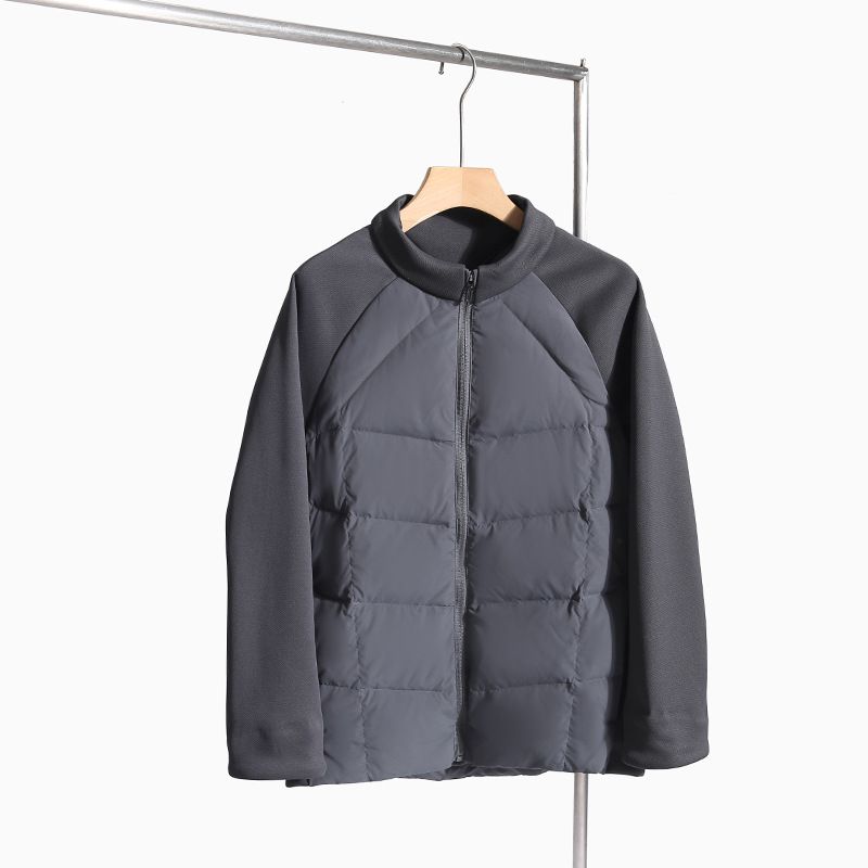 Casual Men's Warm Stand Collar Short Jacket White Duck Down 2025 Autumn Winter New Style_voghion.com