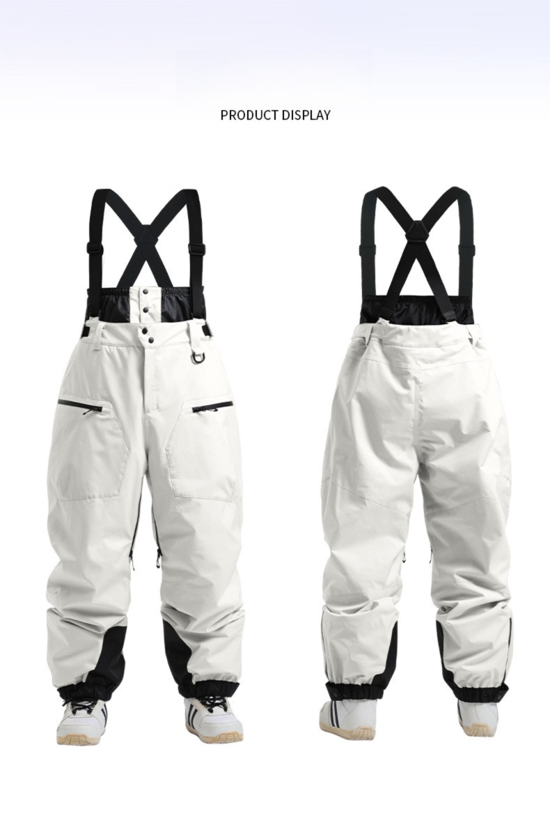 Nuovi con cinturini da donna/uomo, imbottiti in cotone spesso, caldi, con tavola singola e doppia, antivento, pantaloni da sci impermeabili_voghion.com