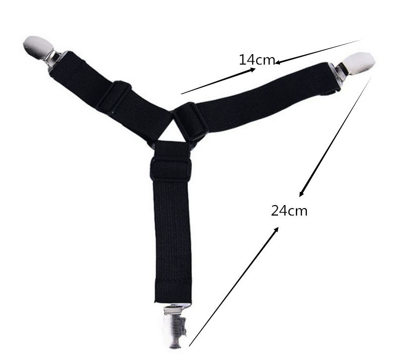 Soporte para sábanas multifuncional, ajustable, con hebilla, antideslizante, fijo, para ropa, pantalones, cortina, 4 unidades_voghion.com