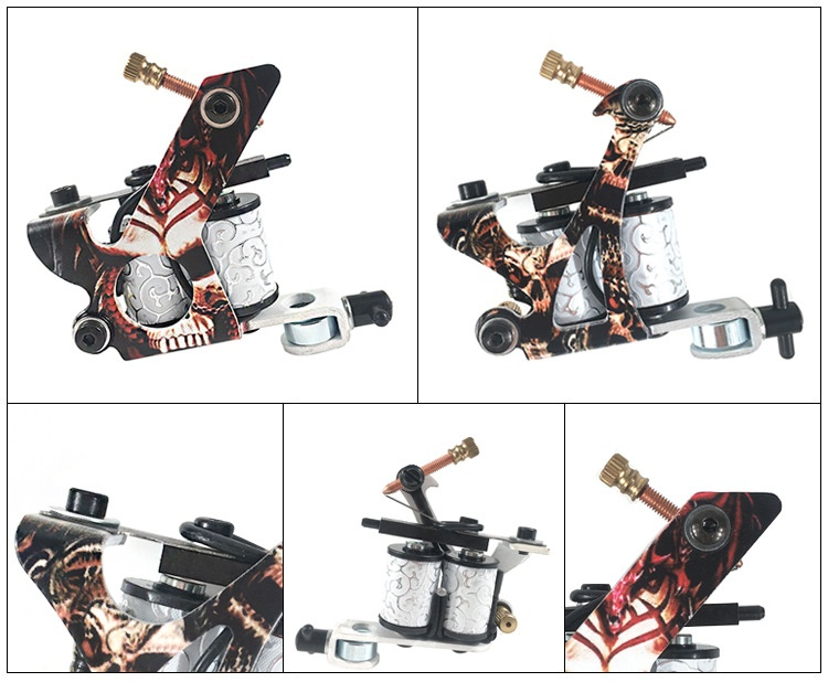 Ou Liang Udstyr Skull Double Machine Supplies Begynder tatoveringssæt_voghion.com