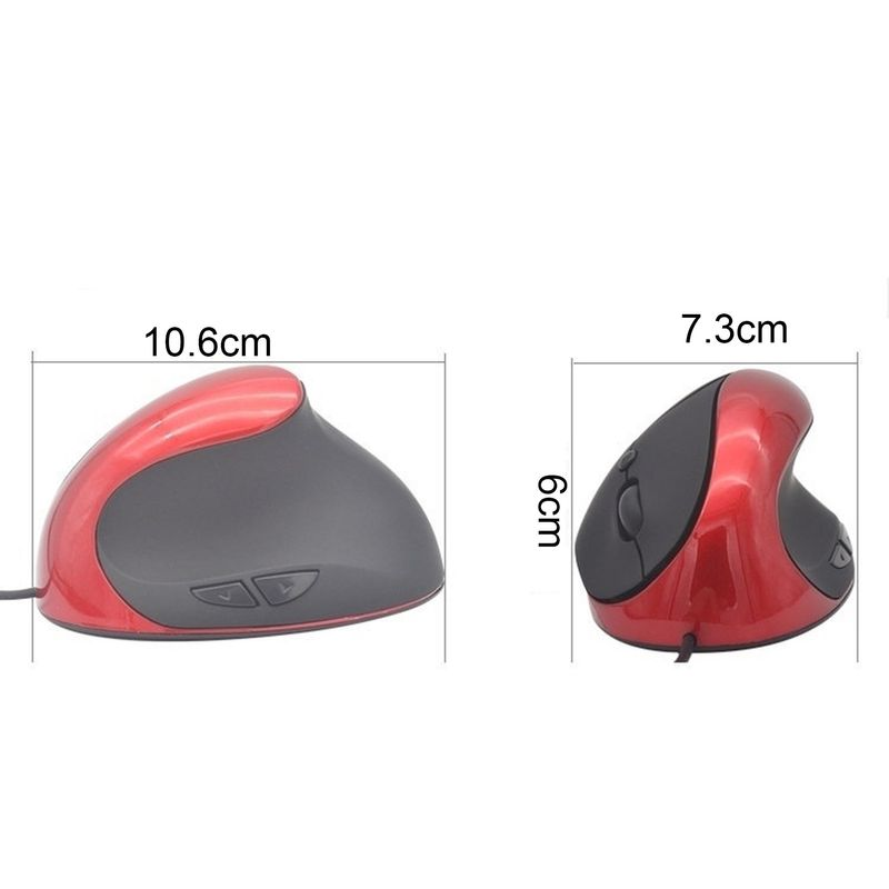 Farfi 3 Gears DPI Adjustable Mute High Precision Engine 6 Buttons Laptop Ergonomic 6D Vertical USB Wired Mouse Computer_voghion.com