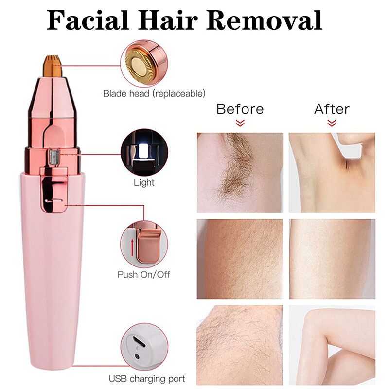 Épilateur électrique 2 en 1 pour femme, sans douleur, pour le visage_voghion.com