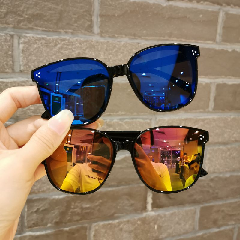 New Children Shape Round Sunglasses Girl Boy Shiny coating Double Color Vintage Sunglasses UV Protection Glasses Child_voghion.com