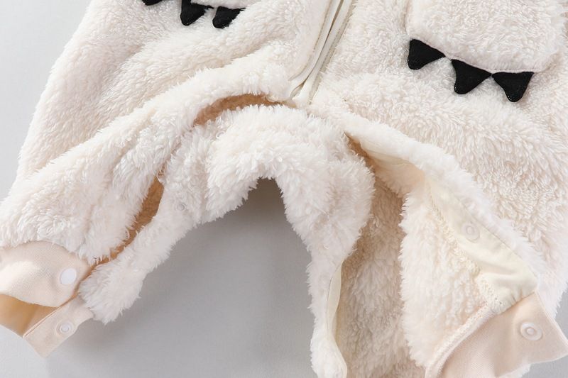 Tutina invernale per mamma e bambini, con cappuccio, foderata in morbido pile, per neonati e bambini (0-12 mesi) – Design accoglienti a tema animali_voghion.com