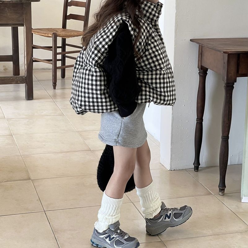 Gilet scozzese invernale per bambini nuovo gilet in cotone coreano per ragazzi e ragazze_voghion.com