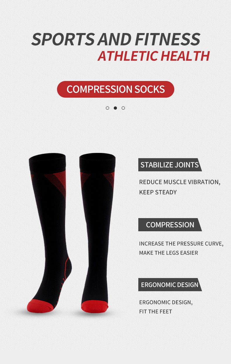 Socks new colorful striped V-shaped compression socks professional sports compression socks for men and women elastic socks fitness socks_voghion.com
