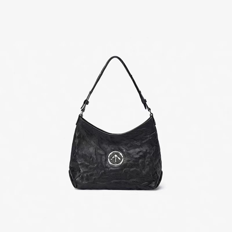 Borsa a tracolla Grotto unisex plissettata Hobo di alta qualità e grande capacità_voghion.com